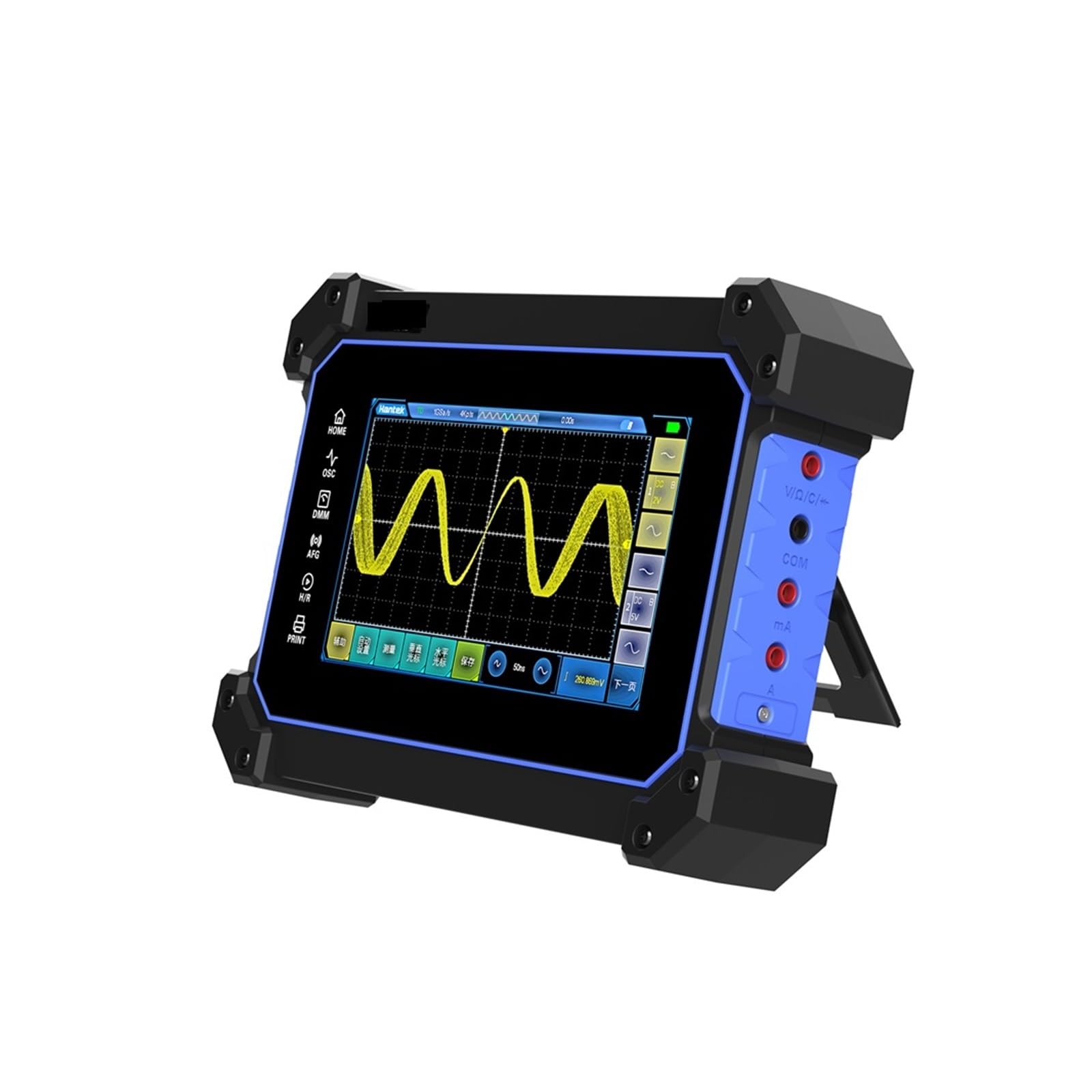 Equipo del osciloscopio de Digitaces, Osciloscopio Digital TO1112 TO1112C TO1112D con pantalla táctil, 2 canales, 110Mhz, Osciloscopio portátil, fuente de señal y multímetro Prueba de voltaje, corrien