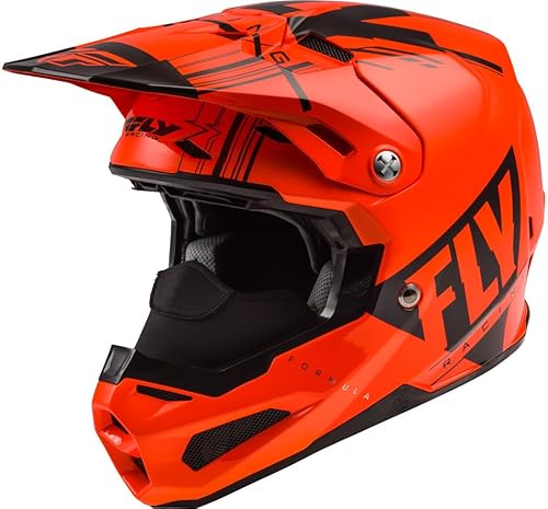 Fly Racing Formula Carbon Vector Cold Weather Snow Helmet (Neon OrangeCharcol Grey)