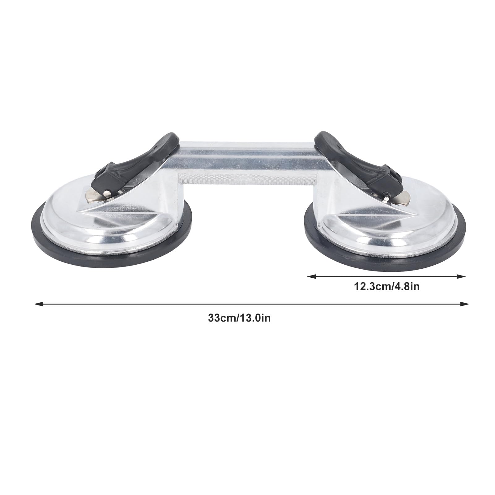 Double Handle Suction Cups, 2pcs Glass Lifter Aluminum Alloy Window Tiles Mirror and Floor Fixer for Lifting Dent Puller