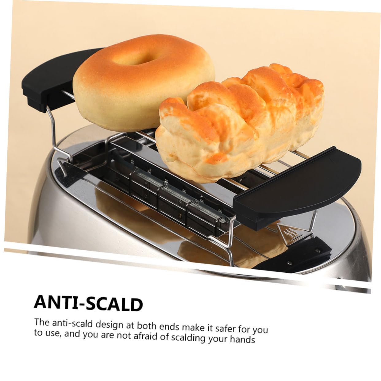 Cabilock Large Stainless Steel Toaster Warming Rack - Bread & Sandwich Holder, 26cm Long - View #2