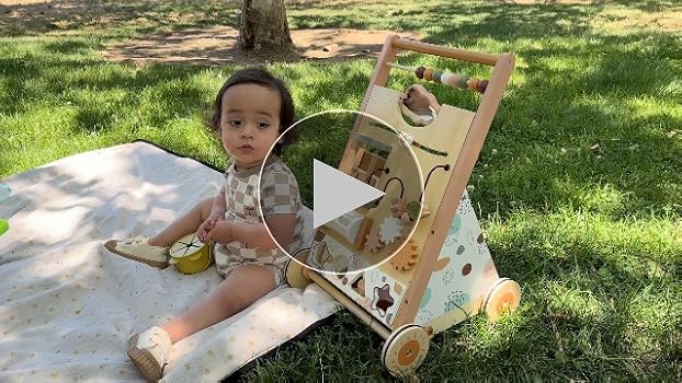 Amazon.com: Joyreal Wooden Baby Walker Push Toys - Adjustable