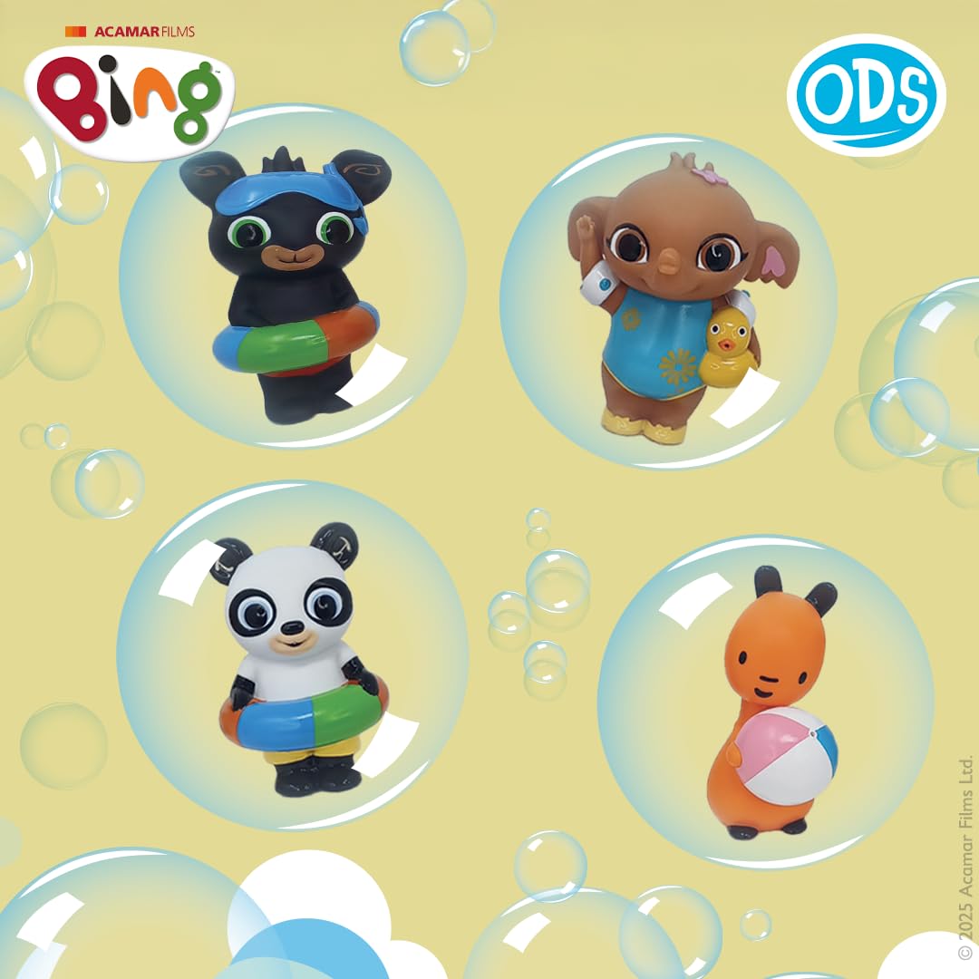 ODS - Bing - Set 4 Personaggi per Bagnetto Deluxe, Misura 10 cm, Materiale PVC, Età Consigliabile 6m+