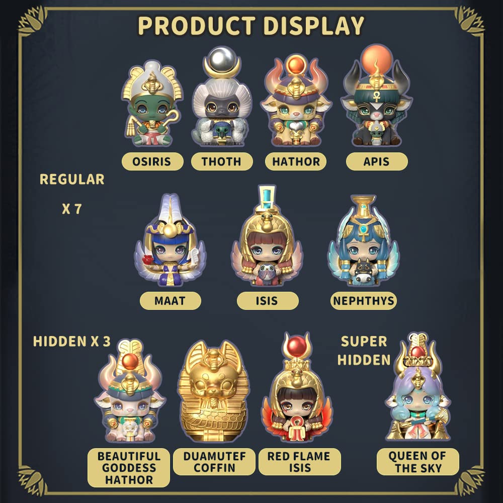 BEEMAI AARU Garden Ancient Egypt Mythology Series 2 1PC Random Design Cute Figures Desktop Ornament Collectible Toys Birthday Gifts