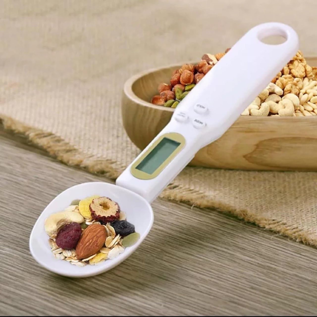 SHIVAARO Digital Spoon Scale – Kitchen Food Measuring Spoon with LCD Display, 500g/0.1g Precision – Portable Food Weighing Tool for Baking, Cooking, and Diet Tracking (White)-image-5