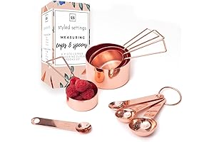 Elegant Rose Gold Measuring Cups and Spoons Set: Precision and Style in Your Kitchen
