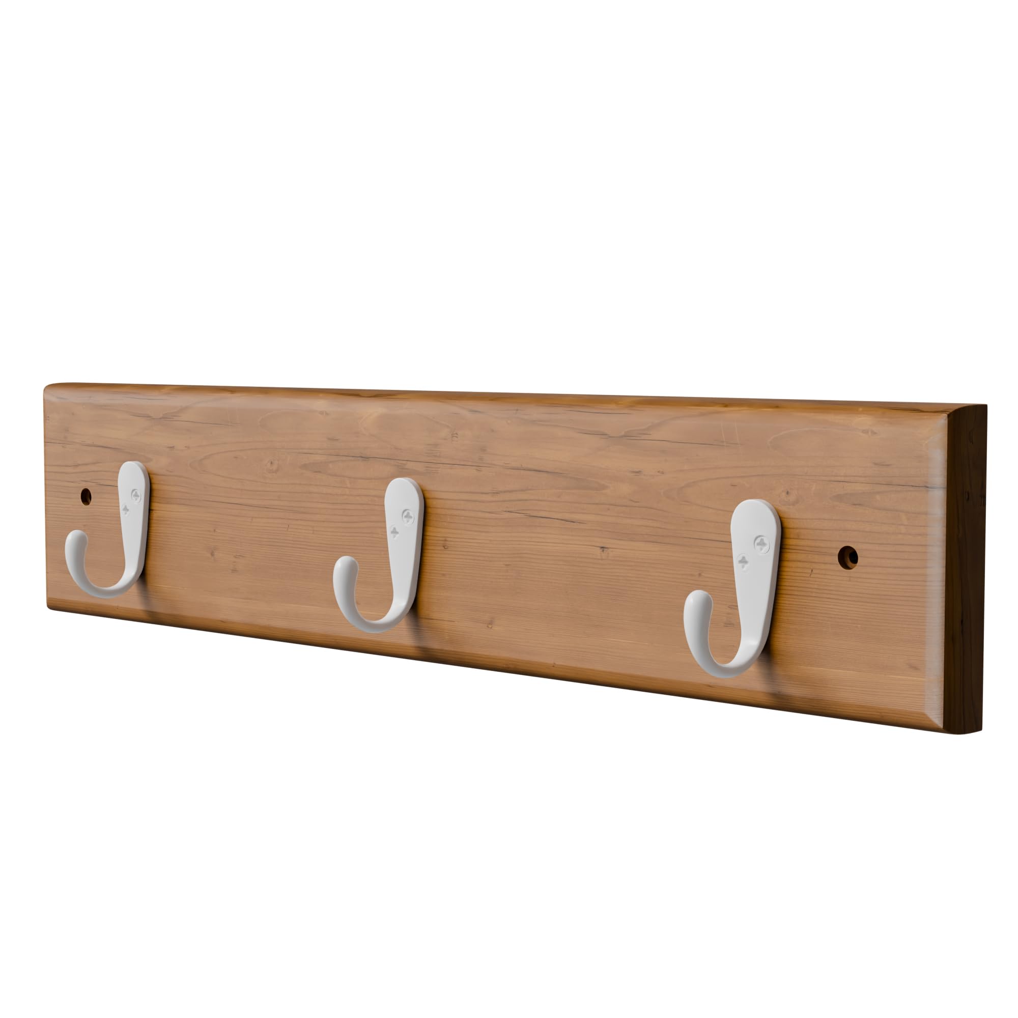 Amig White - Wall-Mounted Multiple Coat Rack - 320 X 70 X 53 Mm - Acacia/ Color Hanger - Made Of Wood + Zamak. Mod. Cm36