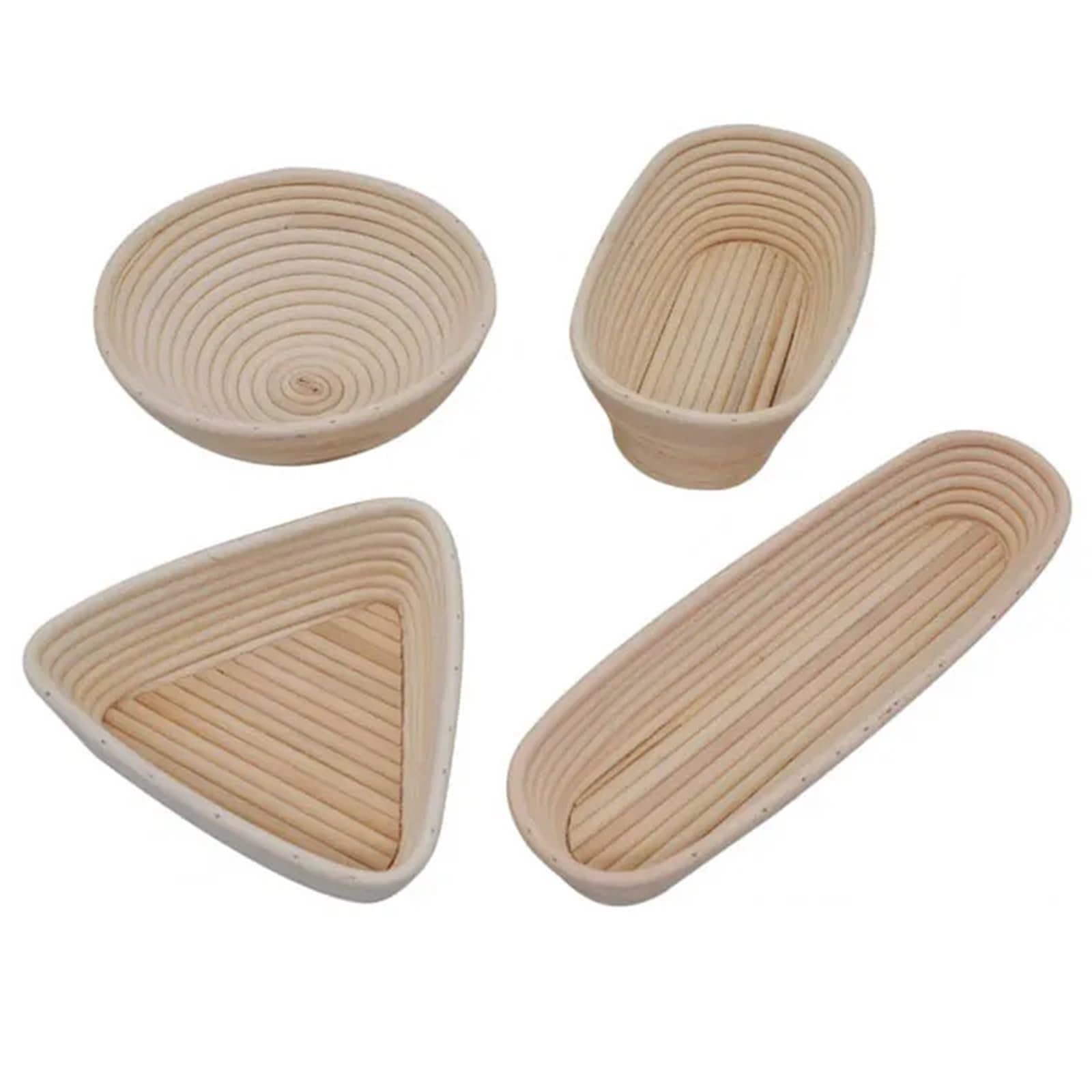 Cestas Fermentación Cesta de Mimbre for fermentación de Masa, Cesta de Mimbre Natural for fermentación de Masa de Pan(Oval 28X14X8cm)