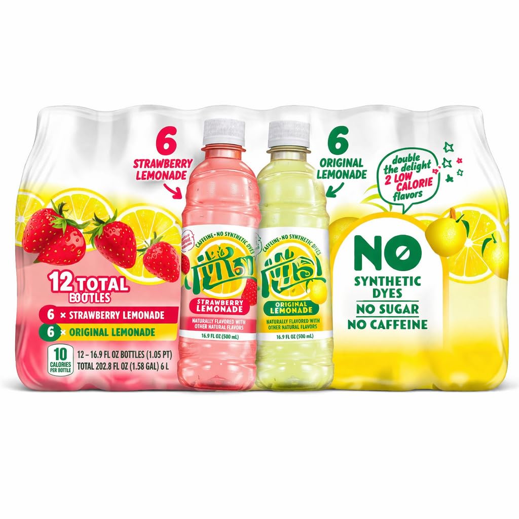 Nature's Sugar Free Lemonade and Strawberry Lemon Variety Pack, 16.9 fl. oz., 12 pk.