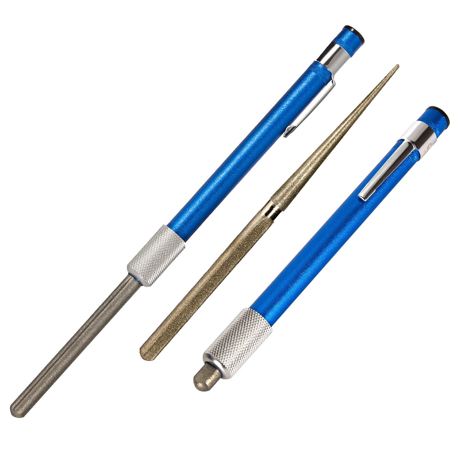 Retractable Fishing Hook Sharpener Portable Fishhook TER Sharpening Rod Blue -Layfoo