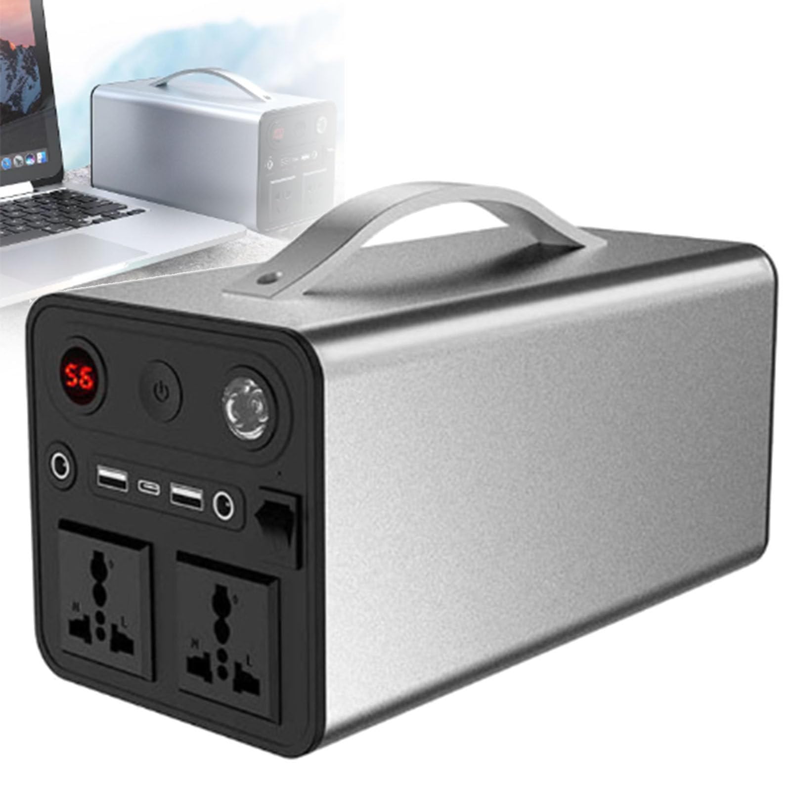 Station d'alimentation Portable 300 W 90 000 mAh avec 6 Ports pour Le Camping, Les Aventures en Plein air, Les Voyages et l'alimentation de Secours