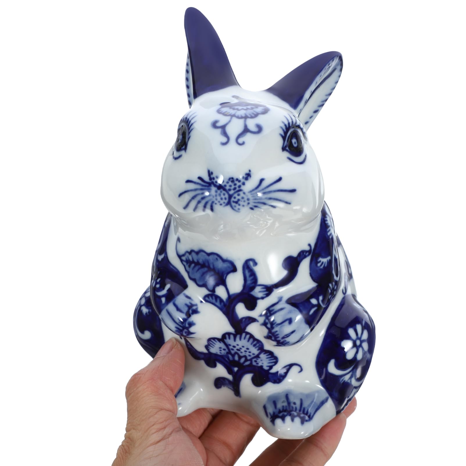 Cabilock Figurine de Lapin en Céramique Élégante Statue Décorative Artistique Style Adorable et Créatif pour Décoration de Table et Maison pour Intérieur