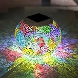 Solar Table Lights - SurLight Solar Glass Ball Lights Color Changing Solar Garden Lights, Solar Decorative Lights, LED Night Lights for Table Home Garden Patio Decor