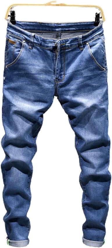 Jeans da Uomo Classici Dritti Regular Fit Fashion Trend Slim Comodi  Pantaloni di Jeans Primaverili e Autunnali all-Match : Amazon.it:  Abbigliamento