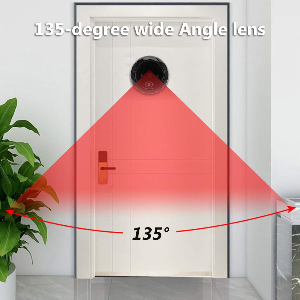 Spioncino elettronico per videocitofono 2,4 pollici, visore per porte di sicurezza HD Videocamera digitale per visione notturna con allarme per sicurezza domestica