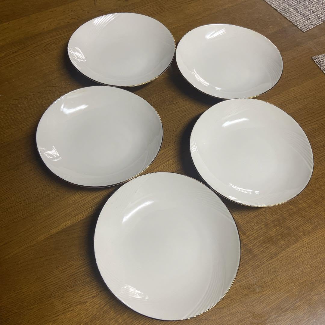 しえさん出品　1272　たち吉　Adam＆Eve　青い点の金縁皿4枚セット しえさん出品 1272 たち吉 Adam＆Eve 青い点の金縁皿4枚セット しえ