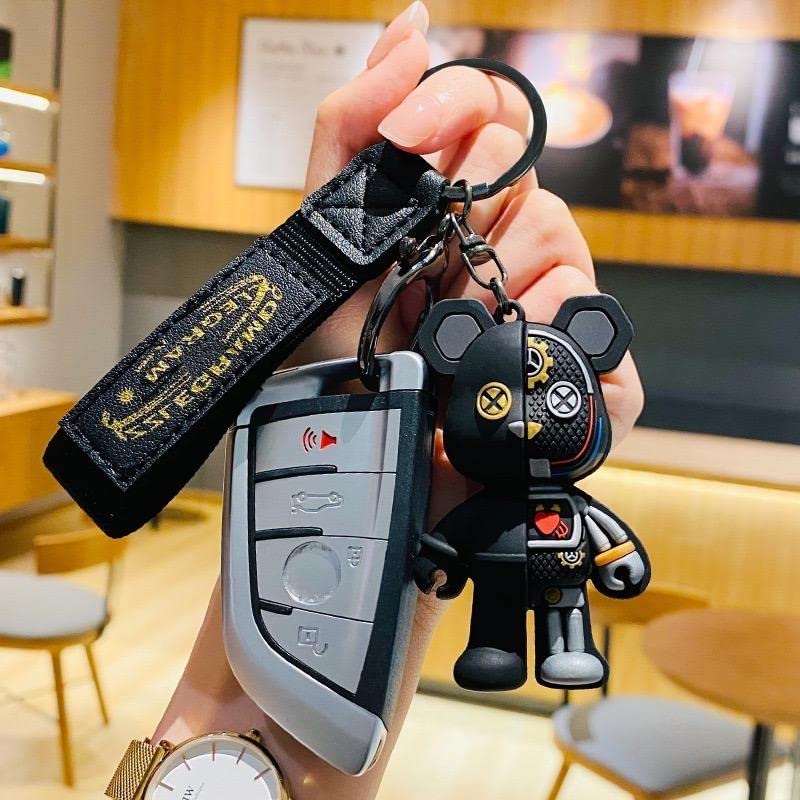 Amazon.co.jp: キーホルダー 黒 ブラック くま クマ 車 カー用品 カー 