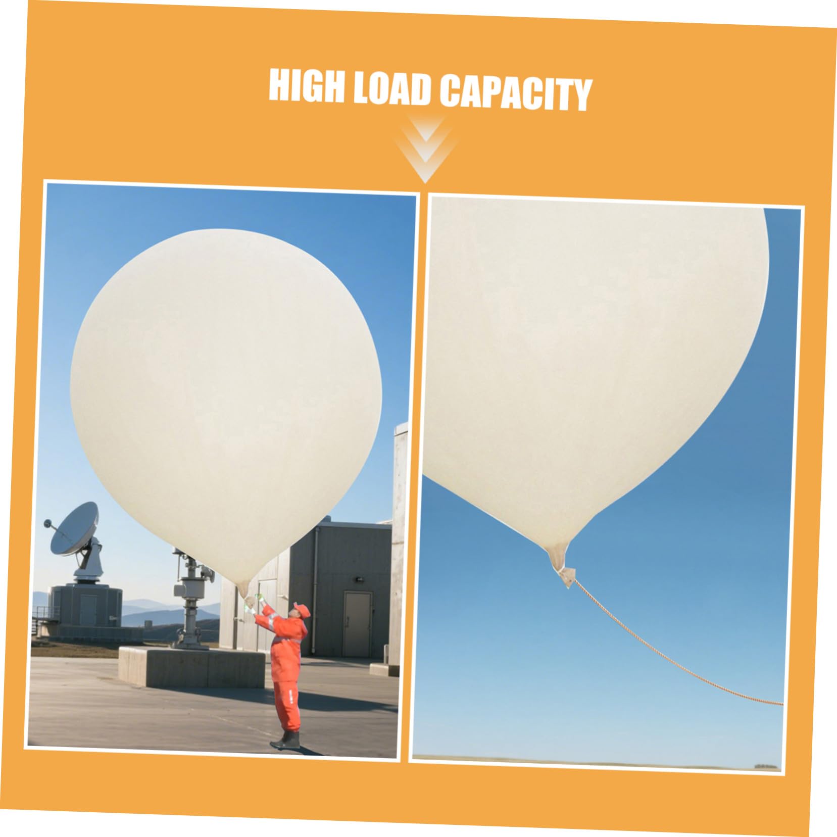 Toyvian Gigantyczny Lateksowy Balon Meteorologiczny Do Badań Naukowych i Pomiarów Atmosferycznych Inteligentny Balon Pogodowy Do Filmów z Powietrza Urodzin Ślubów i Dekoracji Imprezowych