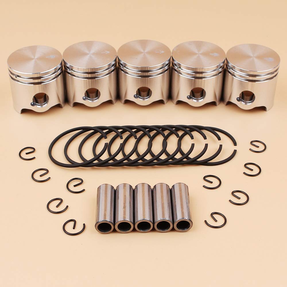 5 unids/lote 35mm Kit de anillos de pasador de pistón para STIHL FS120 FS120R FS300 BT121 FS 120300 desbrozadora recortadora de césped repuestos