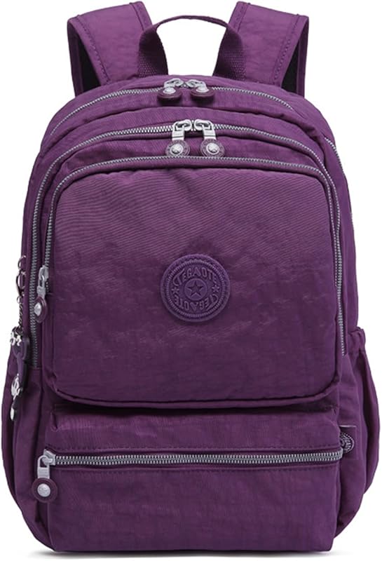 Mochila Pequeno Bolsa Simple Leve Fofa Feminina Nylon Impermeável Escolar Casual Viagem Trabalho Fashion Roxo em oferta na Shopee