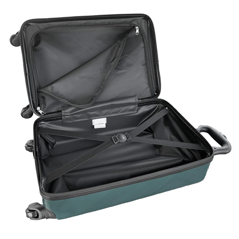 Maleta Harry Potter Para Niños Y Adolescentes - 4 Ruedas, Diseño Hogwarts, Ideal Para Viajes Y Colegio (67cm, 60L, Negro)