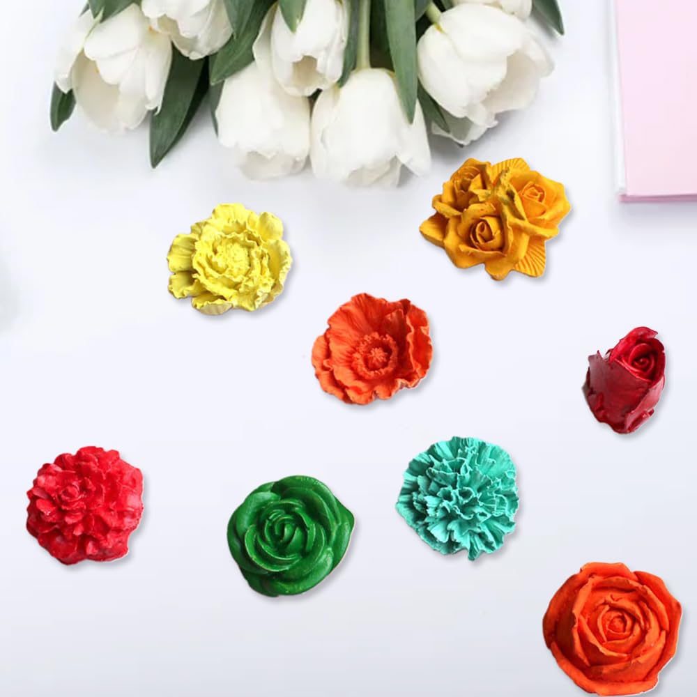 9 Moules Silicone Fleurs Kocusu - Pour Bougies, Savon, Résine DIY