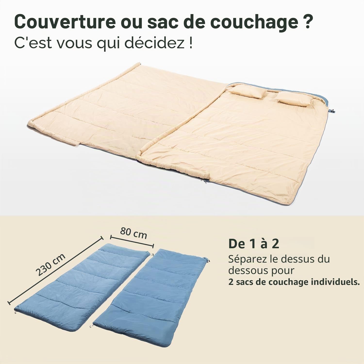 Skandika Sac de Couchage Oppdal | Sac de Couchage Couverture pour Adultes, 3 Saisons, Compact, léger, rectangulaire | jusqu'à 7 °C, 230 × 90 cm | Plein air, Camping, randonnée