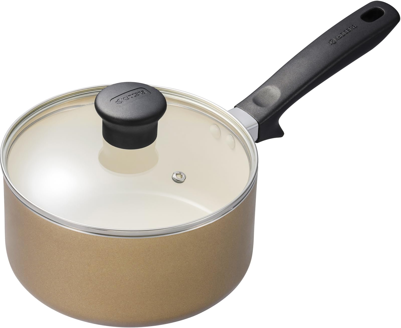 Amazon.co.jp: 京セラ 片手鍋 18cm ガラス蓋付 セラブリッド PFAS 鉛