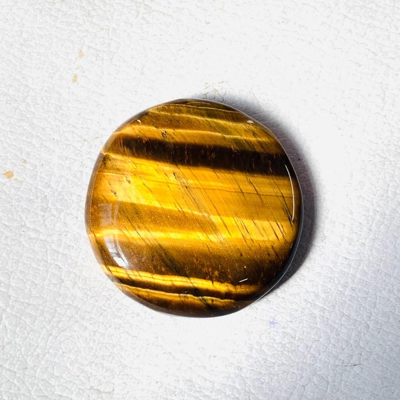 Œil de tigre pour création de pendentif cabochon rond 34mm loisirs créatifs