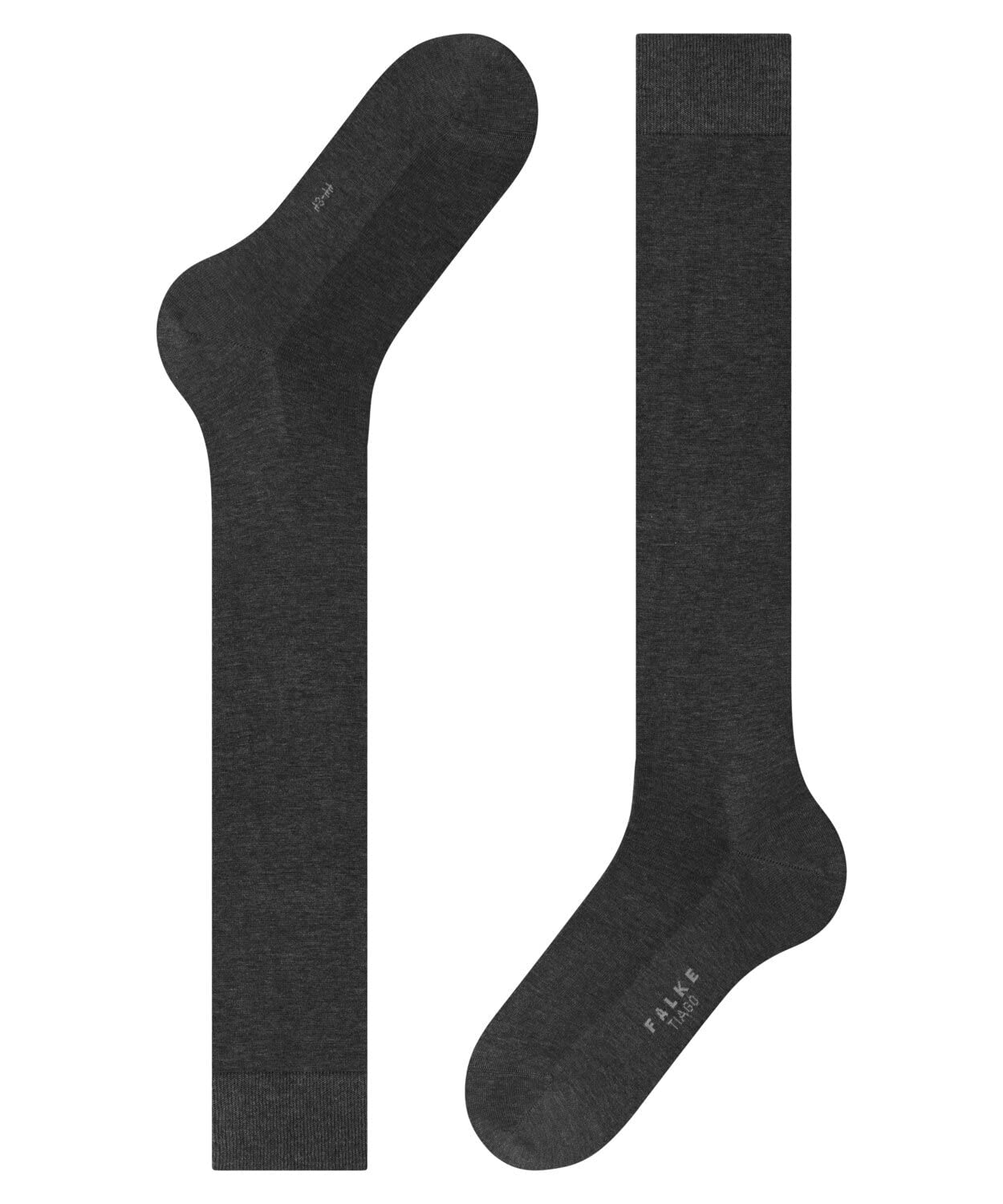 FALKE Tiago M Kh coton fil d'Écosse durable unies 1 paire, Chaussettes longues Homme, Gris Anthracite Melange 3095, 41-42