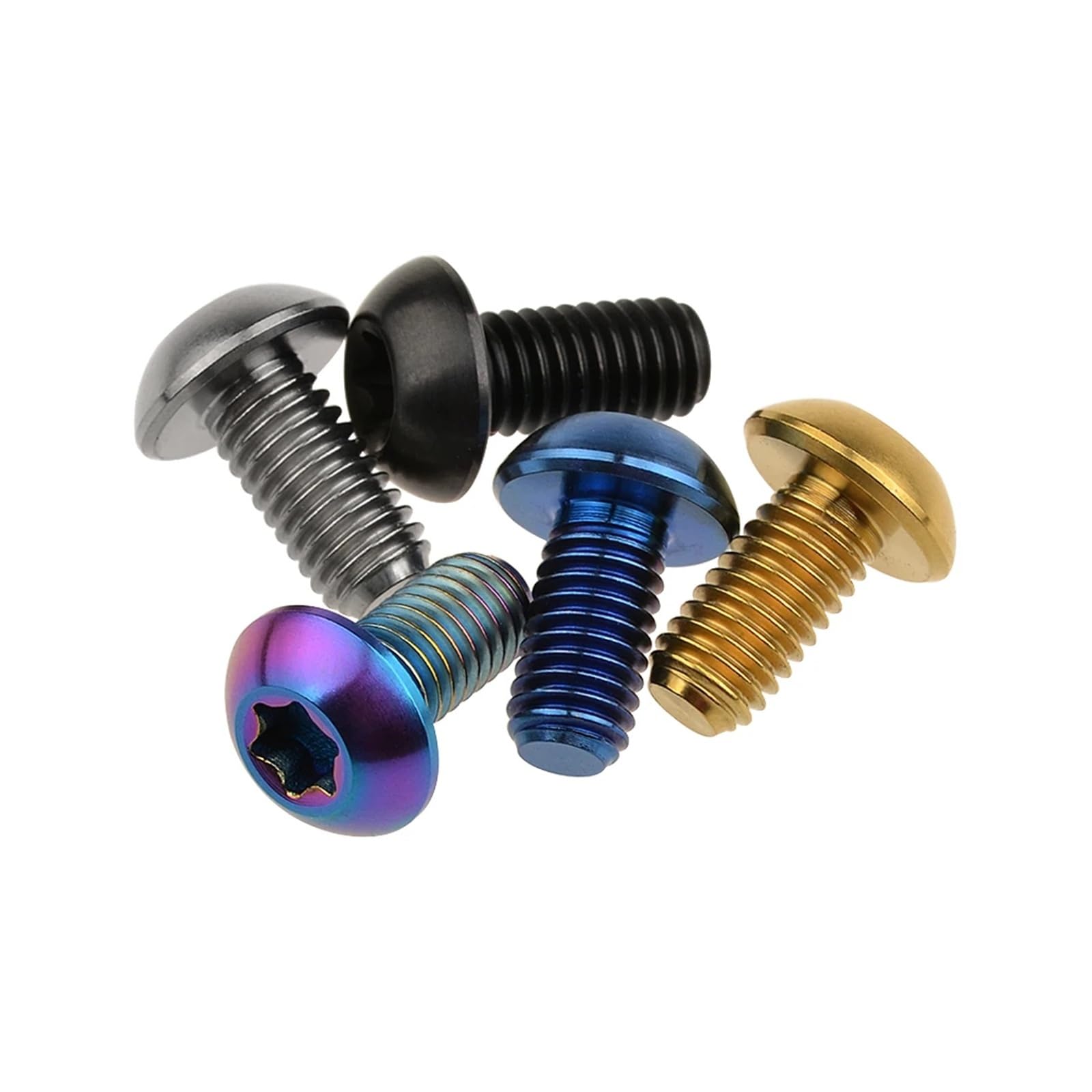 Vis De Disque De Frein Funn - 15 Pièces Torx T25 M5x10mm, En Acier, Couleurs Variées (bleu)