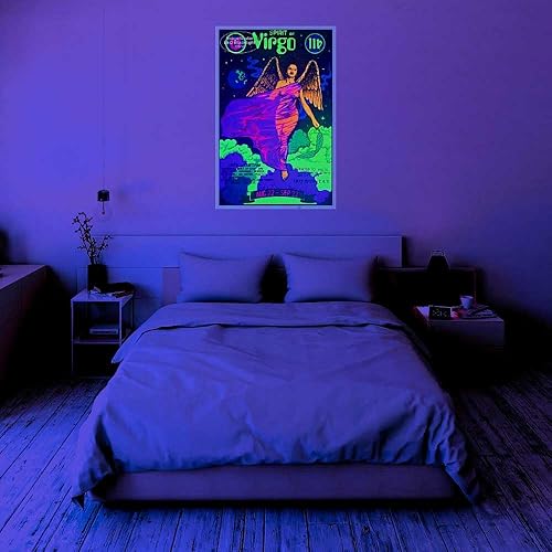 Miniatura 5 de Cartel de luz negra del signo del zodiaco de Virgo 23" x 35"