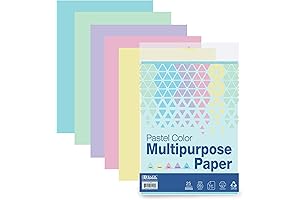 BAZIC 25 Sheets Pastel Color Multipurpose Pastel Paper Pack