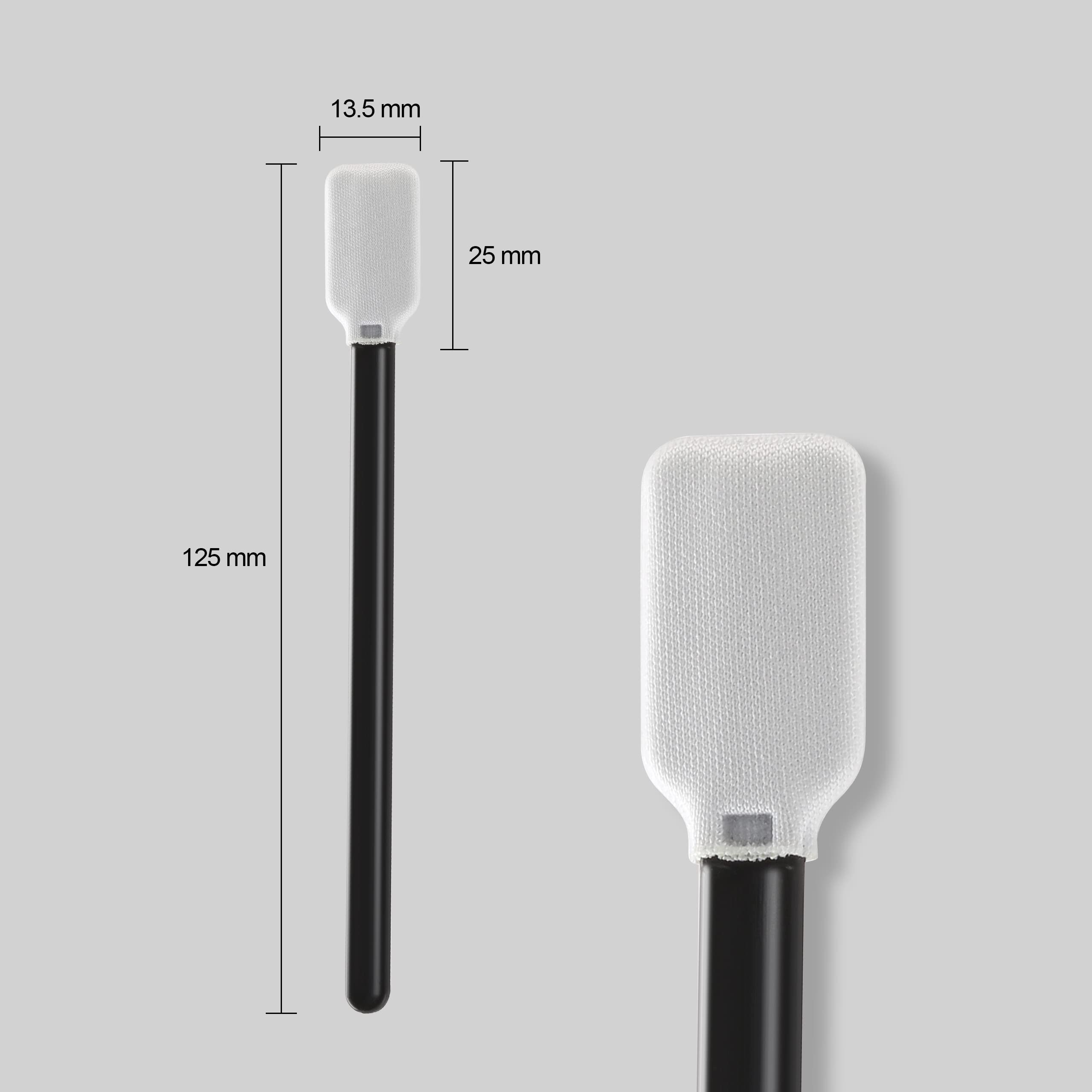 AAwipes 4.92" Wide Square Foam Swabs (200 pcs, Large Flat Square Foam Head 13.5 mm/0.53", Knitted Polyester, Black) Cleanroom Lint Free Wide Foam Cleaning Swabs (A5125BLK) — Amazon image 2