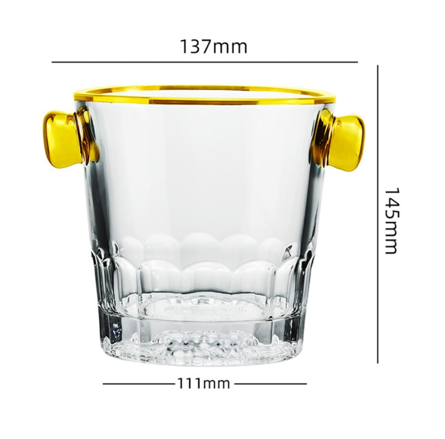 Bar Party European Style Crystal Glass Ice Bucket Hand-painted Gold Restaurant Ornaments Zuhause Gastronomie
