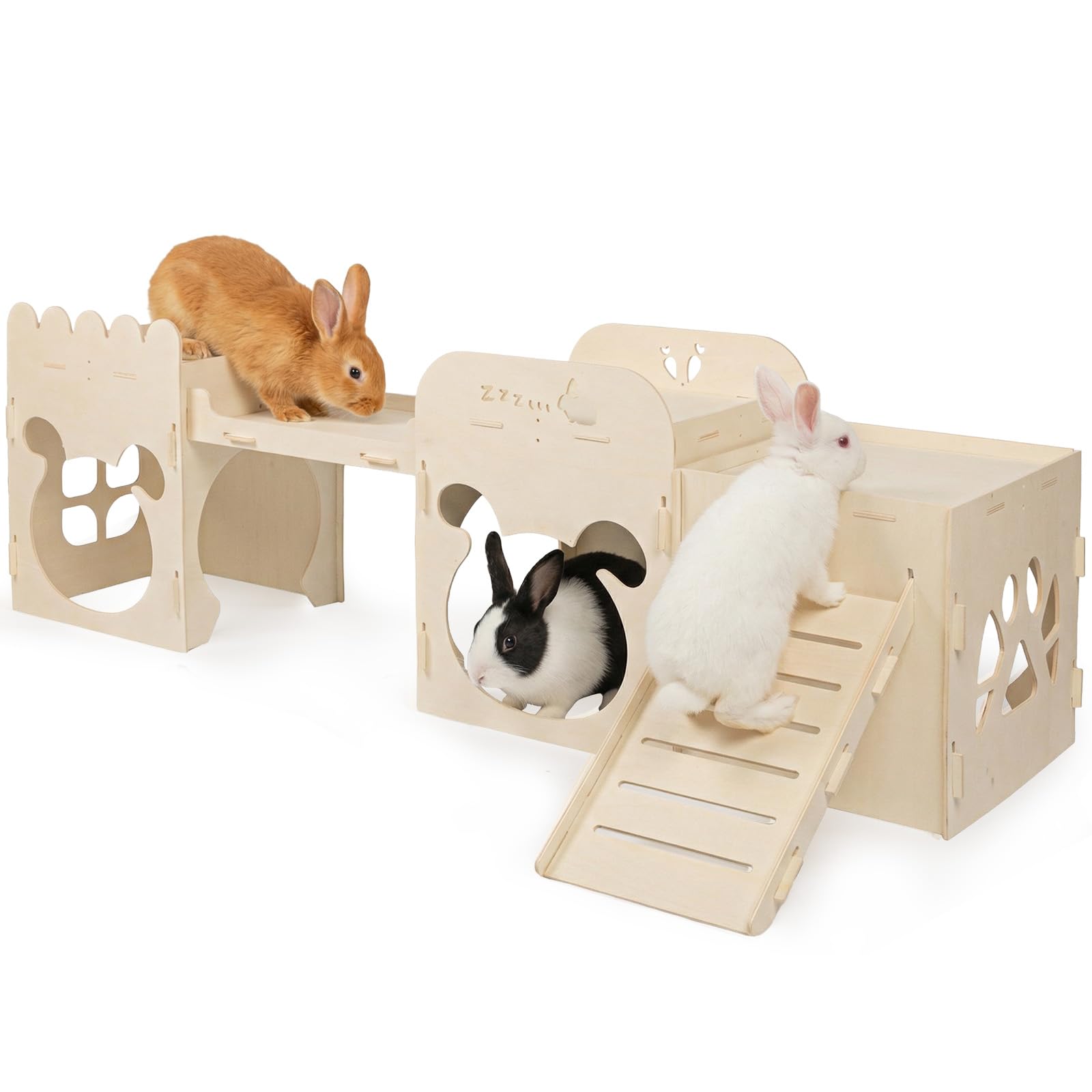 Amazon.com : Extra Large Rabbit Castle, Wooden Bunny House