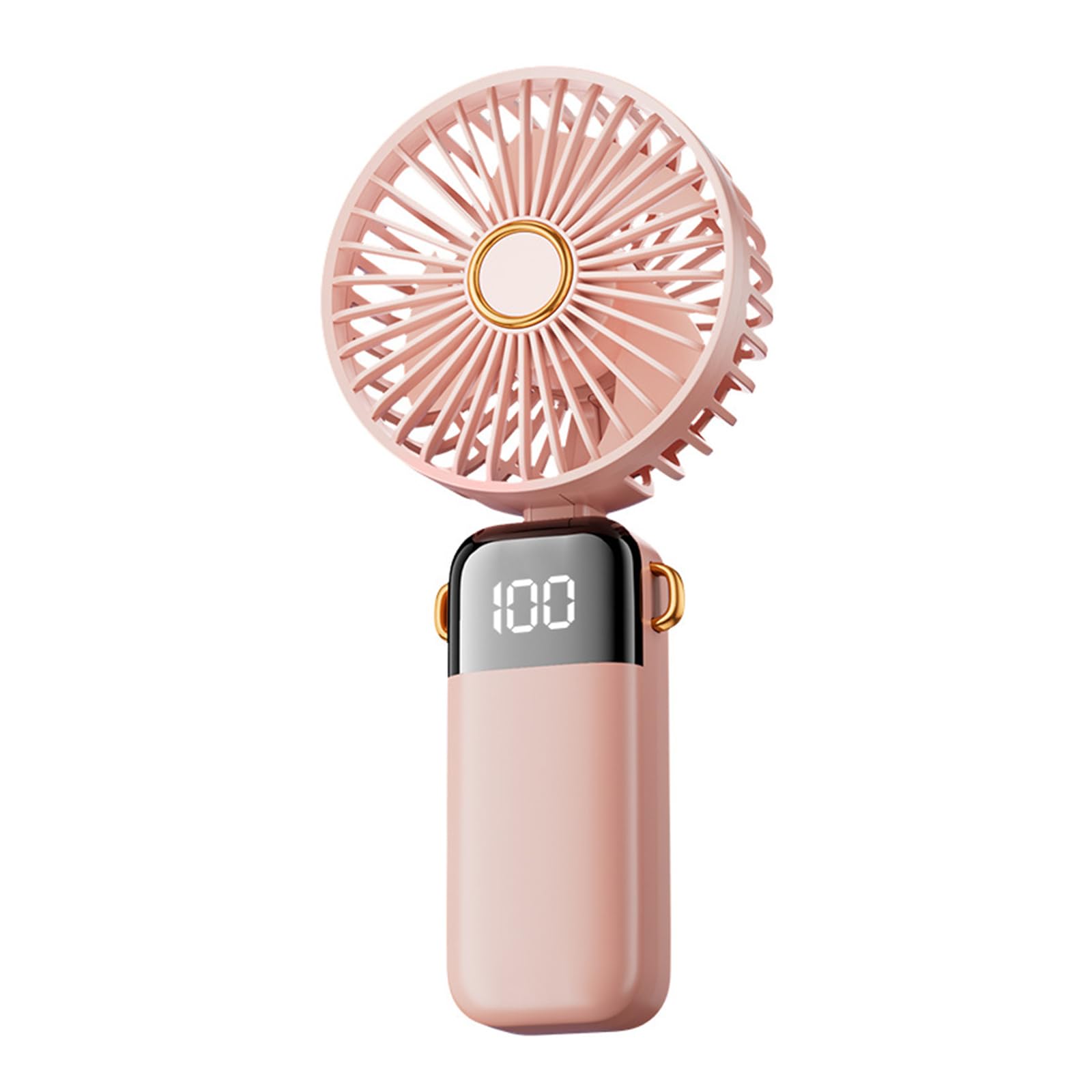 Handheld Portable Mini Fan Electric Ice Cooling Desktop Neck Hanging Fan Indoor Outdoor Noise Reduction Silent 12000RPM Turbine Engine Adjustable Wind Speed Phone Stand Type-C Charging
