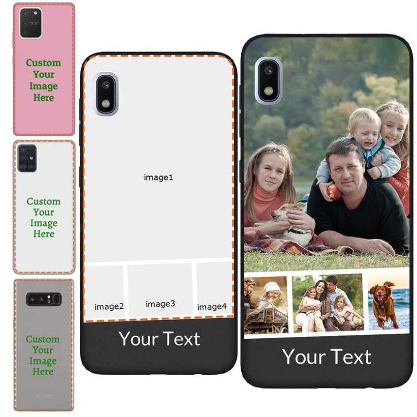 Klsify Custom Personalized Photos Collage Case for Samsung Galaxy J2 J3 J4 J5 J6 J7 J8 Grand Amp Prime Core Pure Plus Pro Dash Shine Star Aura V Refine 2018 2019 J Series Customized Text Image Cover