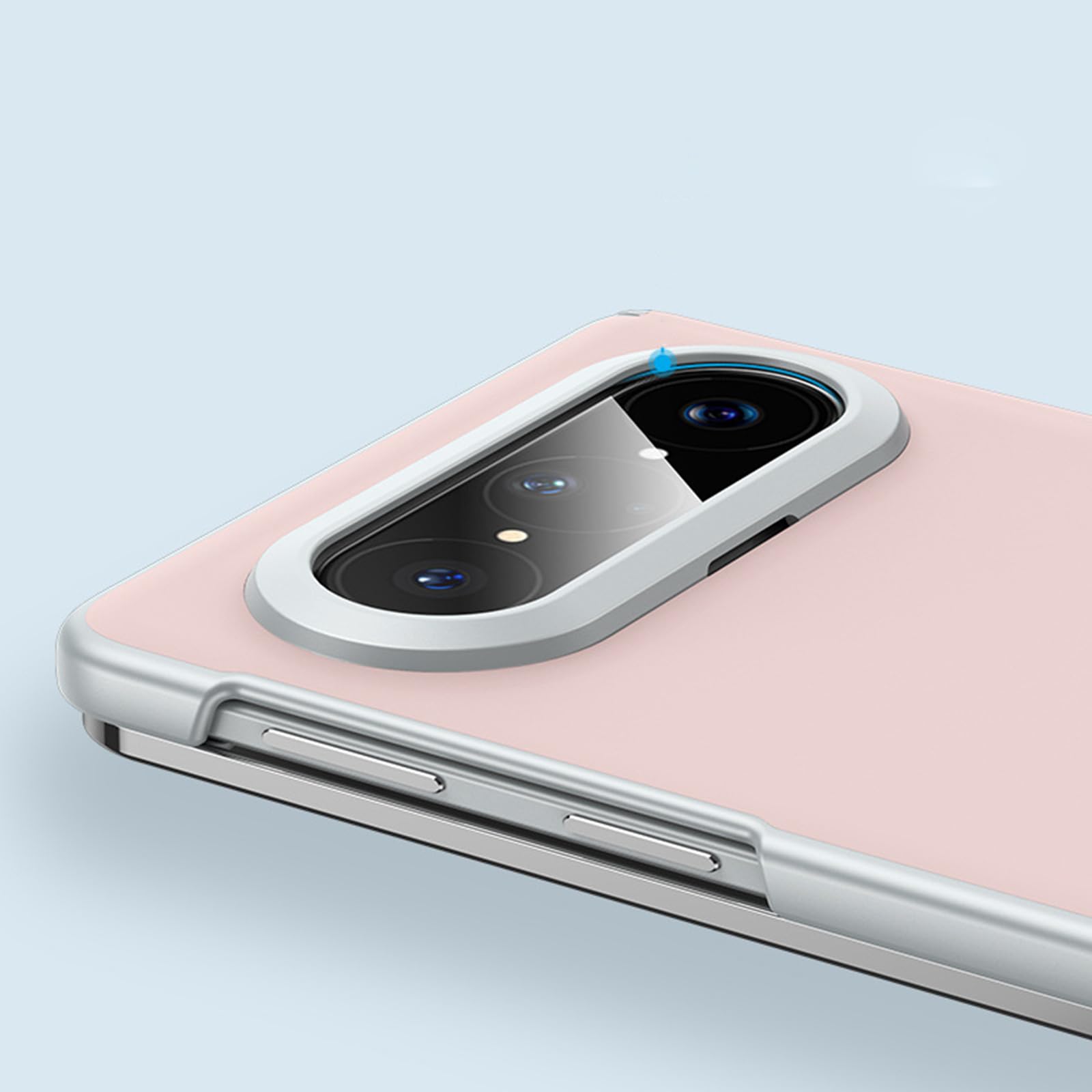Funda De Cuero For Huawei Pura X MAX, Funda Trasera De Teléfono Magnético De Carga Inalámbrica, Carcasa De Protección A Prueba De Golpes con Bisagra, Tacto Suave(Pink)