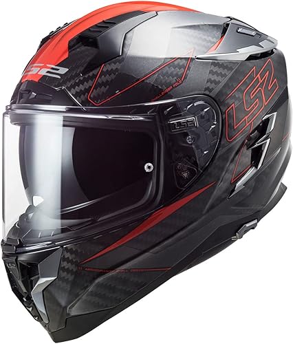 Miniatura 8 de LS2 Helmets Challenger Carbon GT Americarbon Casco Blanco brillante/Hi-Vis/Amarillo,Azul Carbono Oro,Carbono azul,Azul Carbón Azul Rojo,Carbon,Negro