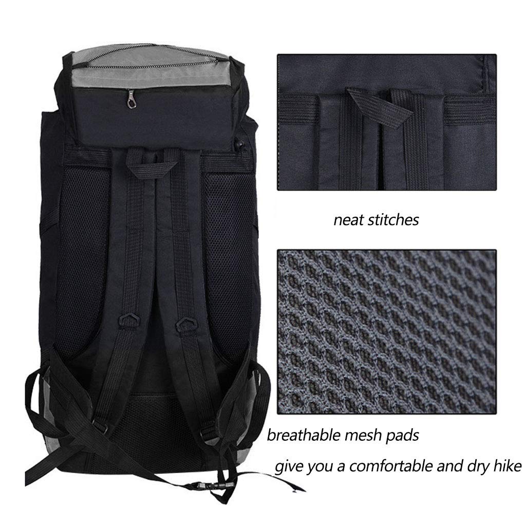 Zaino Impermeabile Da 90L Fesky, Da Viaggio E Trekking, Leggero E Traspirante, Con Porta Bastoncini, 85x38x26 Cm