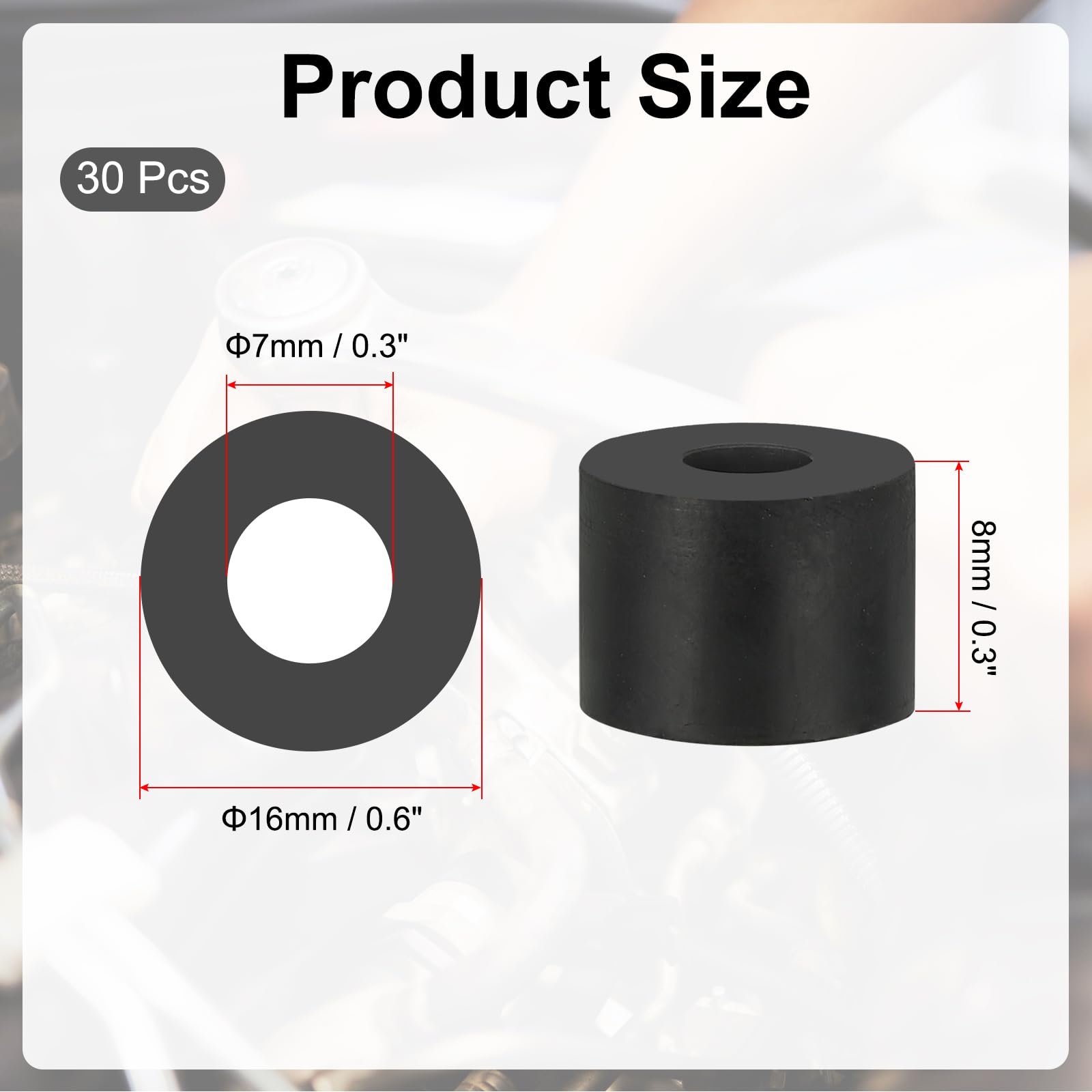 PATIKIL Multi Purpose Rubber Spacer - Image 2