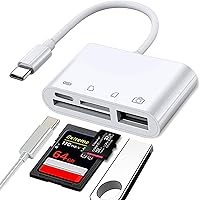 Vista 1 de Lector de tarjetas de memoria USB C a SD/Micro SD, adaptador de lector de tarjetas de memoria USB C a cámara 4 en 1 con puerto de carga compatible