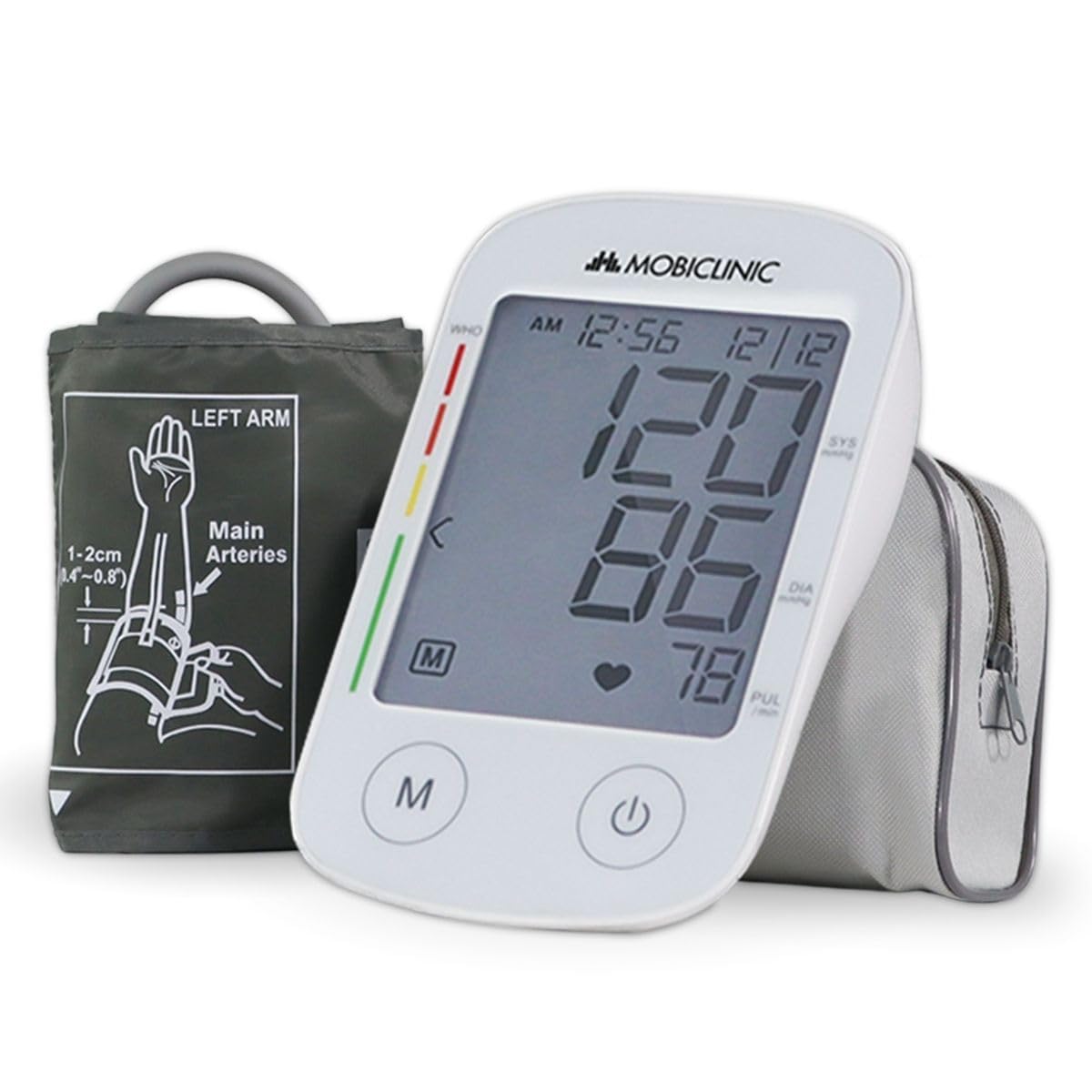 Mobiclinic, Tensiómetro de brazo digital, Marca española, Pantalla lcd, Automático, Brazalete, Detección irregularidades cardíacas, Memoria 4×30 mediciones, Tx-01