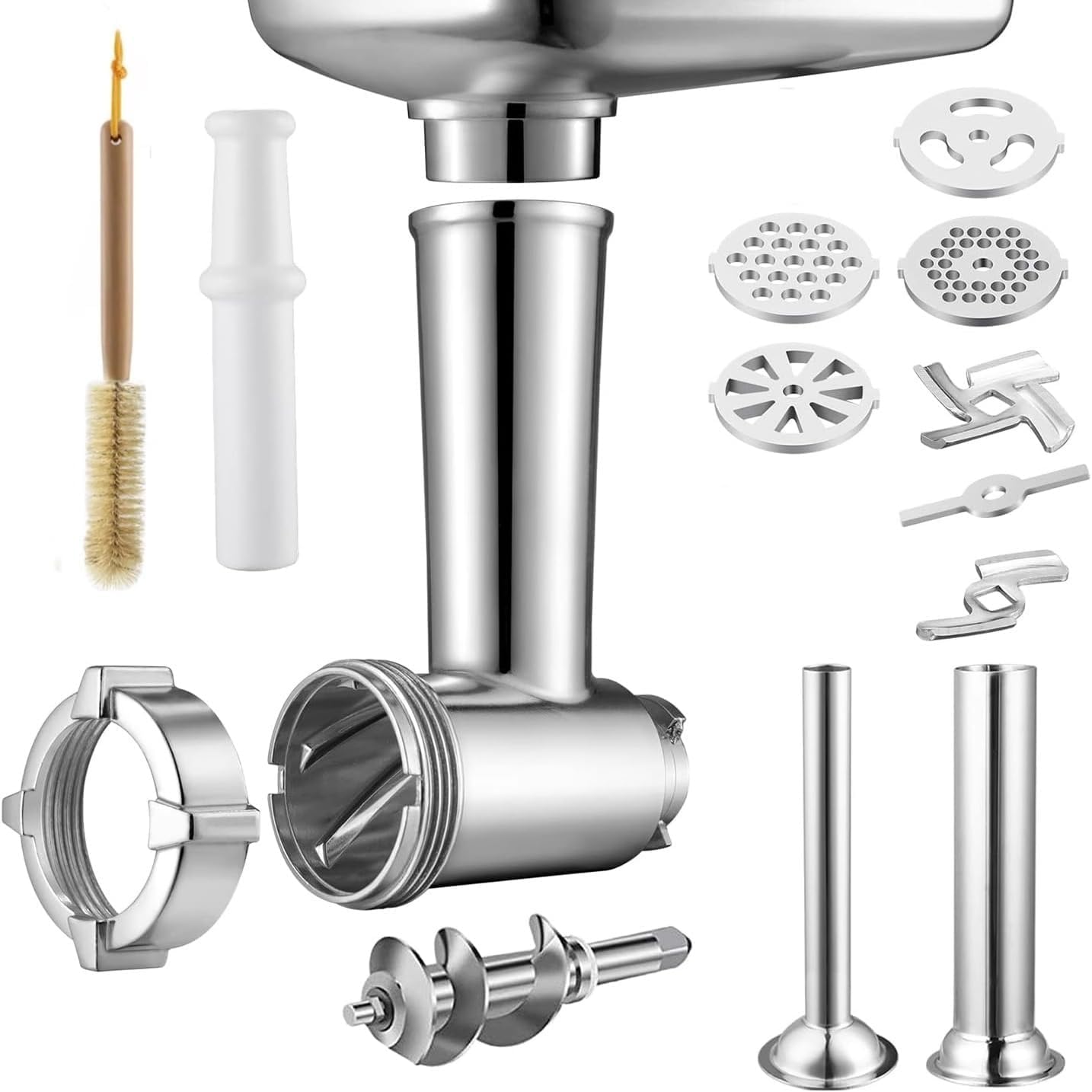 Accessorio Tritacarne, Compatibile Con Kenwood Chef/Chef XL, KVC, KVL, KMix I Robot Da Cucina - Tritacarne In Acciaio Inox For Impieghi Gravosi