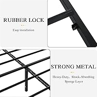 Vista 4 de Catrimown - Marcos de cama tamaño individual, marcos de cama individuales con cabecero y pie de cama, marco de cama de plataforma individual