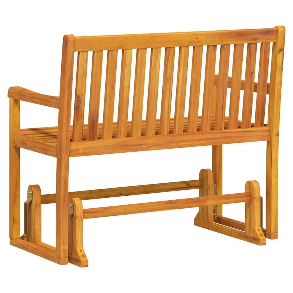 SYDE Banco Balancín de Jardín 110 cm Madera Maciza Acacia | Acabado Aceite, Resistente Intemperie, Mecanismo Oscilante, Uso Exterior Terraza