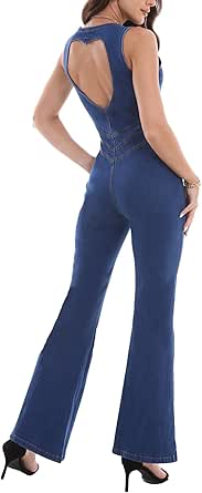 Combinaison Élégante Sans Manches Halter Large Jambe