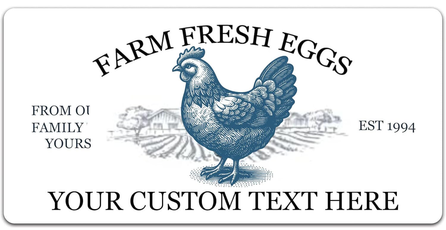 Customizable Chicken Egg Carton Sticker Labels | 2" Sizes | Personalized Packaging Labels for Fresh Farm Eggs & Poultry Products | Durable, Waterproof