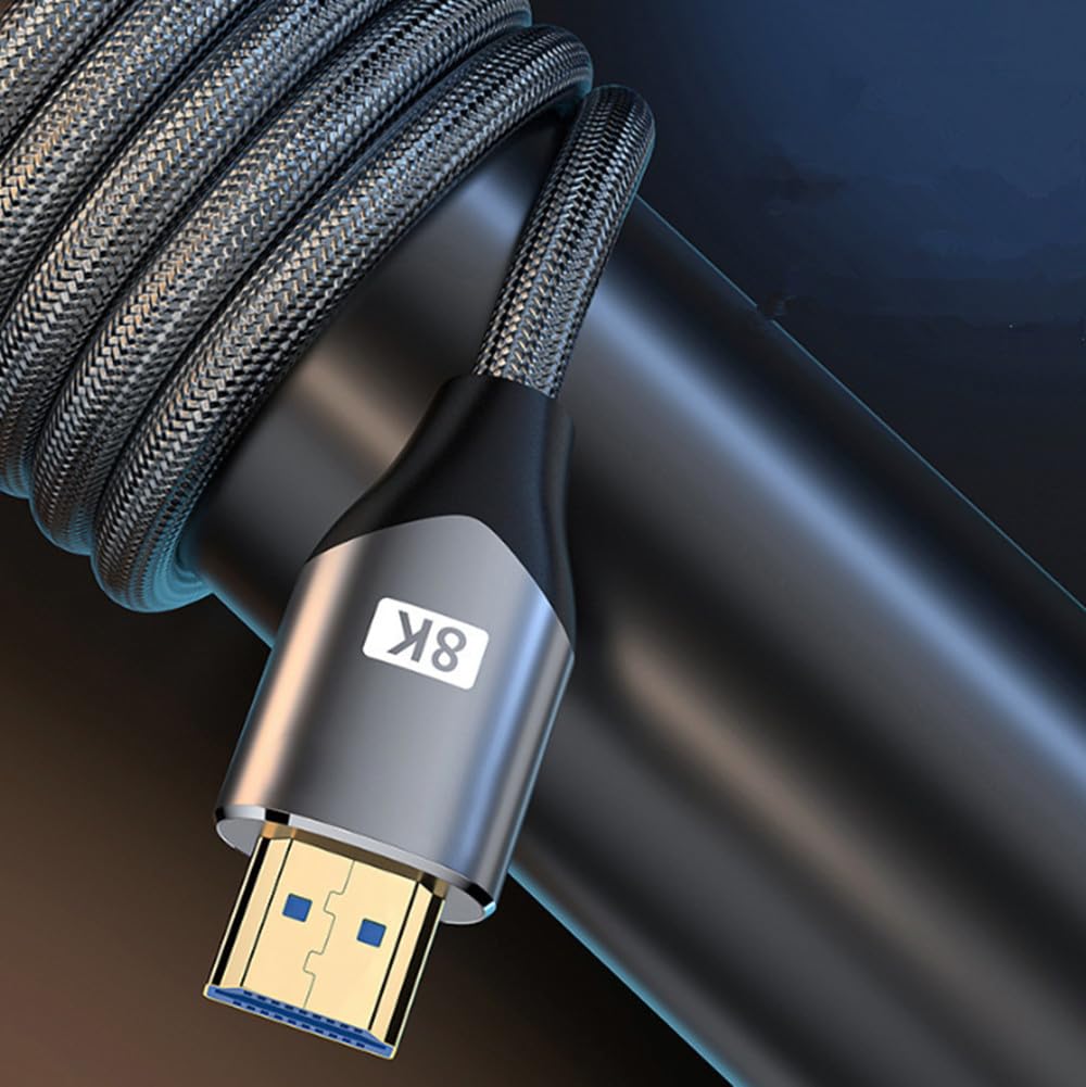 H.May 8K HDMI Cable 2.1,(7680x4320,8K/60Hz,4K/120Hz,2K/144Hz,1080P/240Hz),HDTV Interface - Image 2