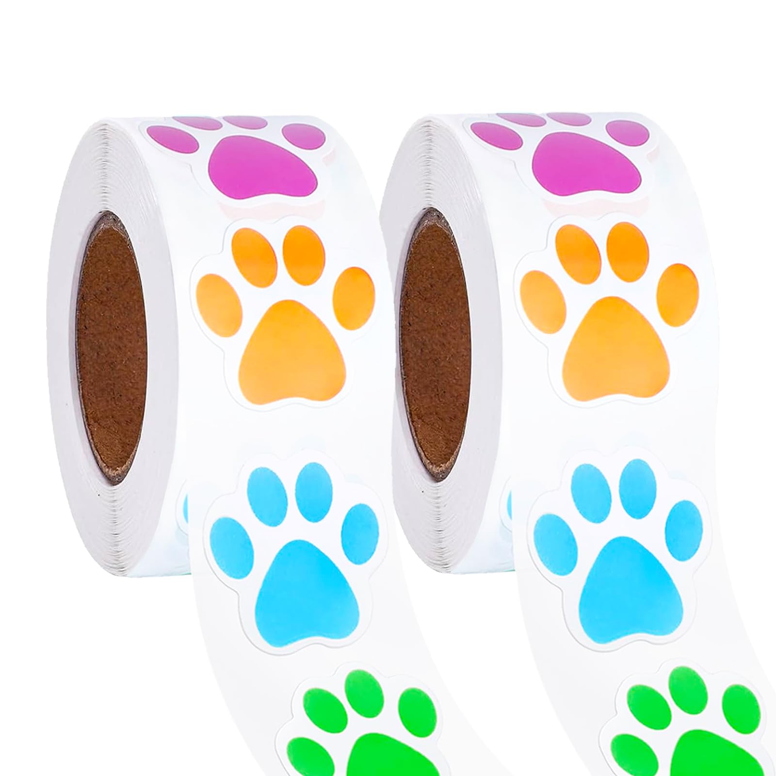 1000 Pcs Paw Prints Stickers, 1" Black Puppy Patrol Print Label, Dog Cat Bear Self-Adhesive Paw Sticker for Gifts, Kennels, Party Decoration, Student